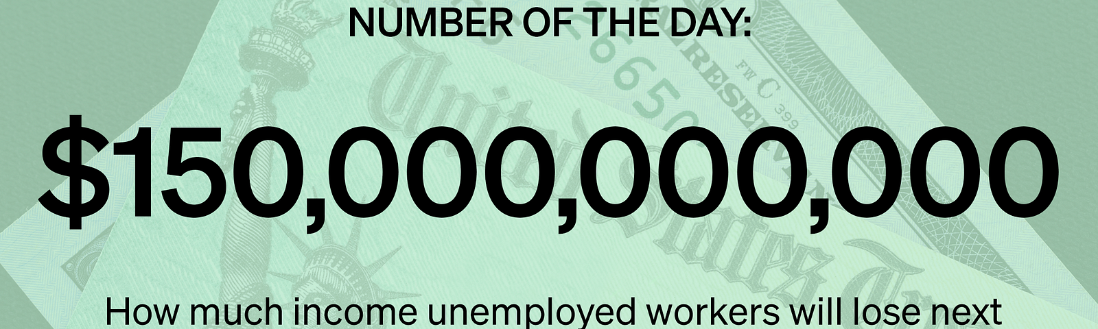 $150 Billion: How much total income unemployed workers are expected to lose next quarter after relief programs expire