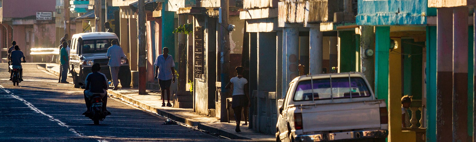 A photo of a street in St Louis du Nord in Haiti.
