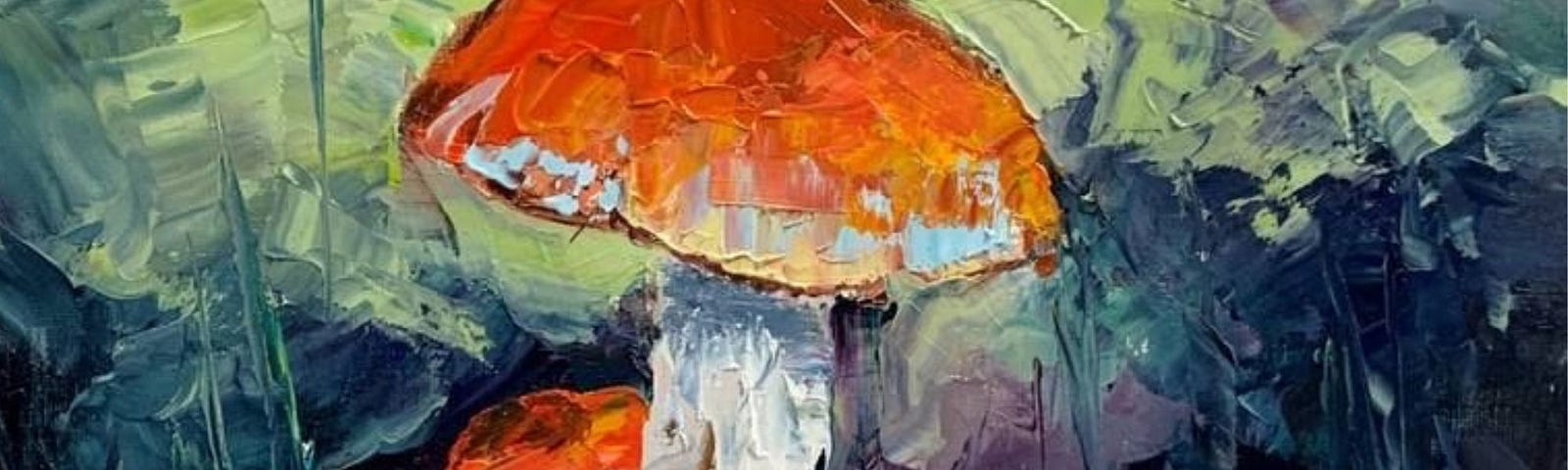 Painting of Mushroom by Vita Schagen