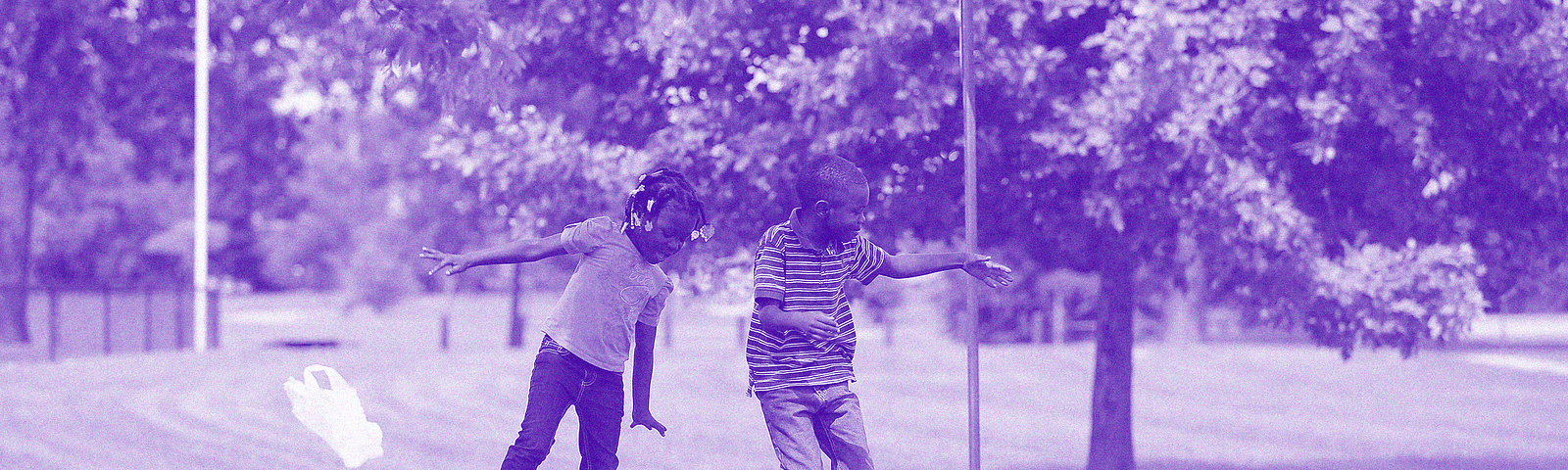 Kaelynn Lott, a resident at the West Calumet Housing Complex who tested positive for lead poisoning dances with her brother.