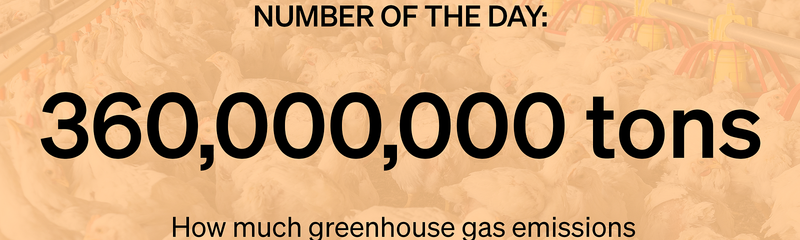 Number of the Day — 360 million tons: How much greenhouse gas emissions the global poultry industry produces every year.