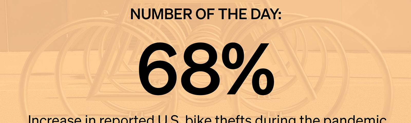 Marker Number of the Day: 68% — Increase in reported U.S. bike thefts during the pandemic (Source: NYT)