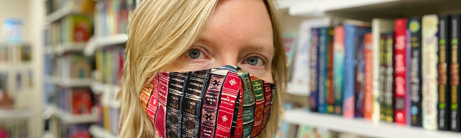 A photo of the author wearing a face mask.