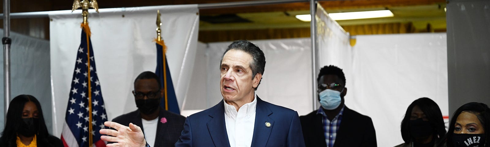 Governor Andrew Cuomo giving a speech.