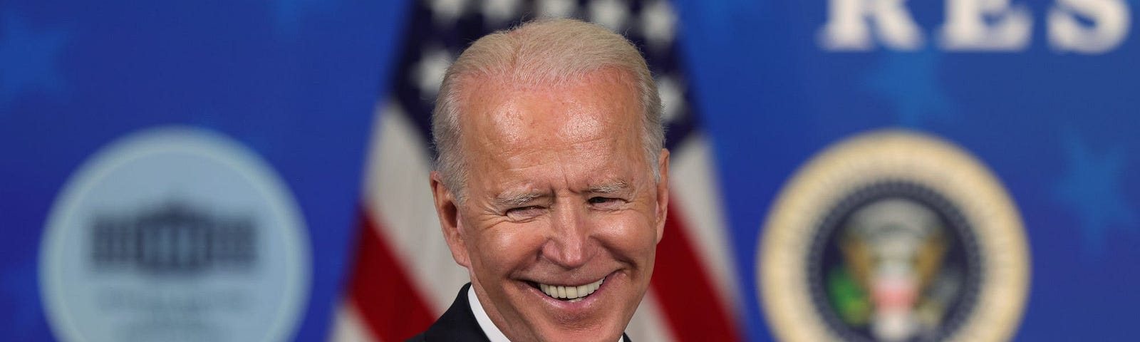 President Joe Biden speaks during an event with the CEOs of Johnson & Johnson and Merck in Washington, DC. on March 10, 2021.