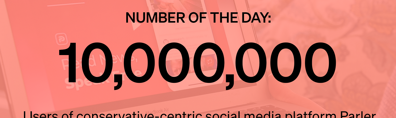 Marker Number of the Day: 10,000,000 Users of conservative-centric social media platform Parler (Source: Wall Street Journal)