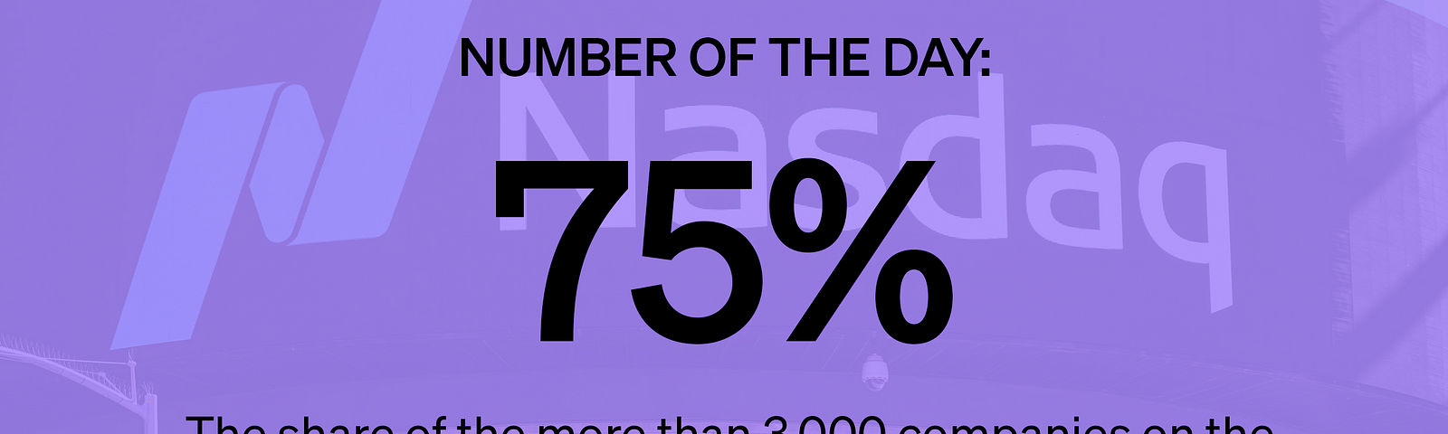 75%: Share of more than 3,000 companies on Nasdaq stock exchange that fail to meet its proposed board diversity requirements