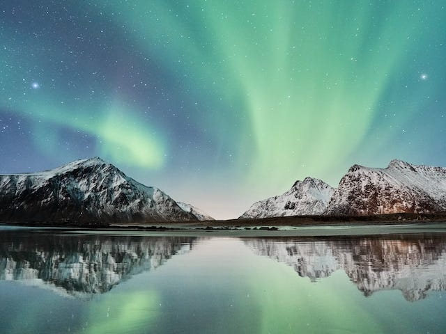 Aurora Borealis on a Fjord