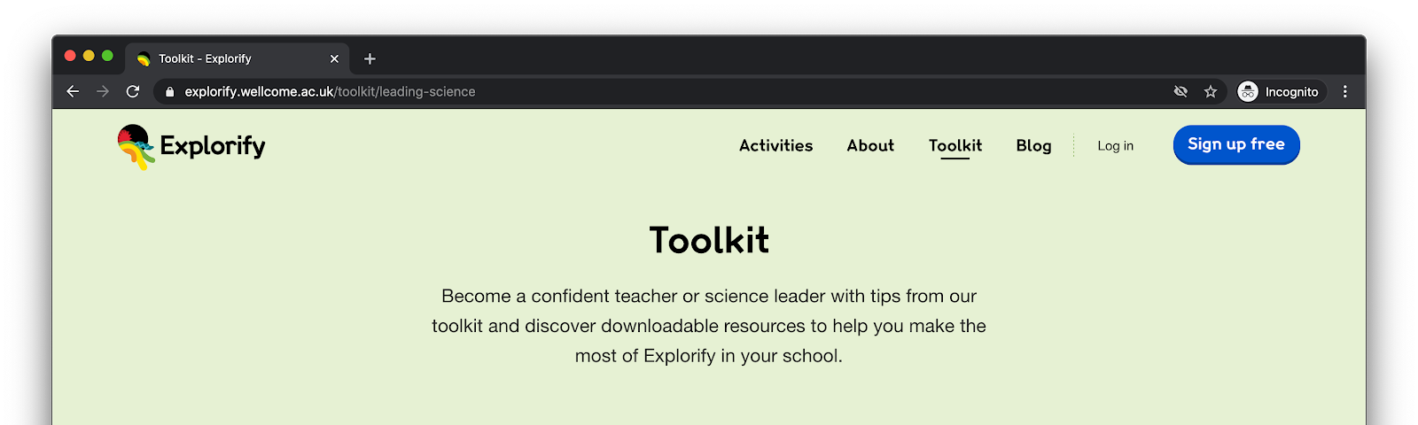 Explorify’s Science Leader Toolkit