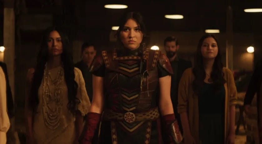 Alaqua Cox with Ancestors in Echo | Credit: Marvel Studios