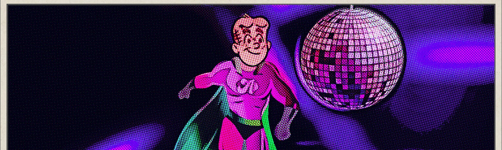 Superhero at disco