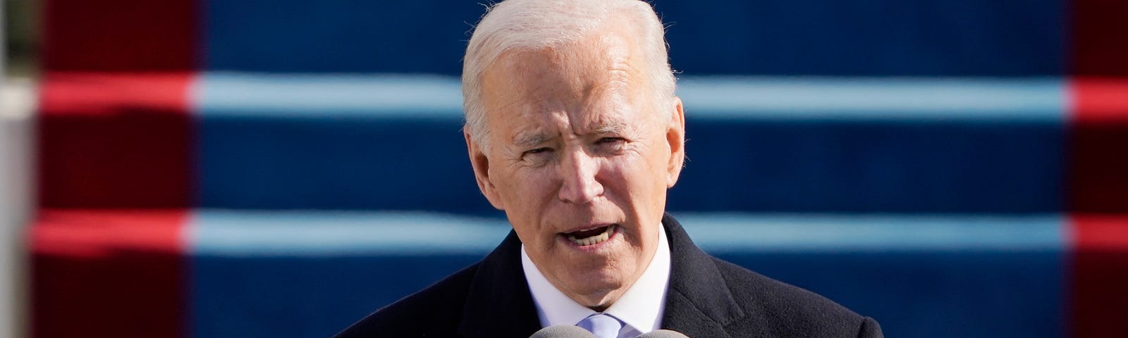 President Joe Biden speaks during the the 59th inaugural ceremony on the West Front of the U.S. Capitol on January 20, 2021