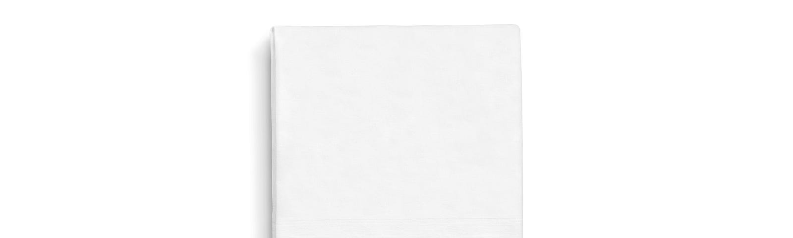 A white handkerchief on a white background