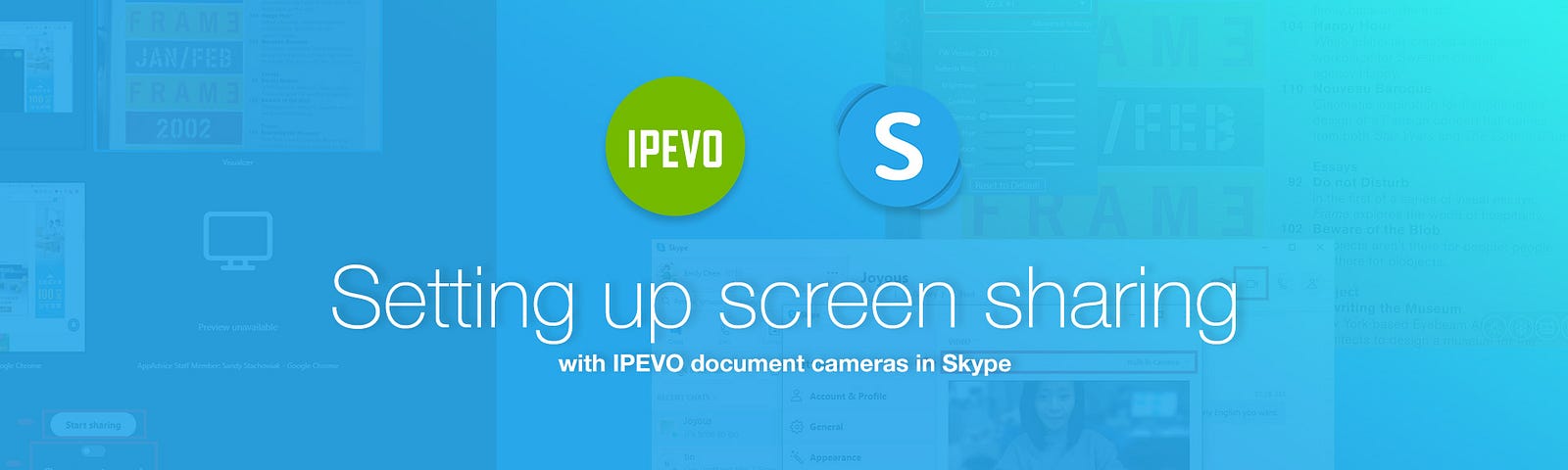 Setting up screen sharing with IPEVO document cameras in Skype