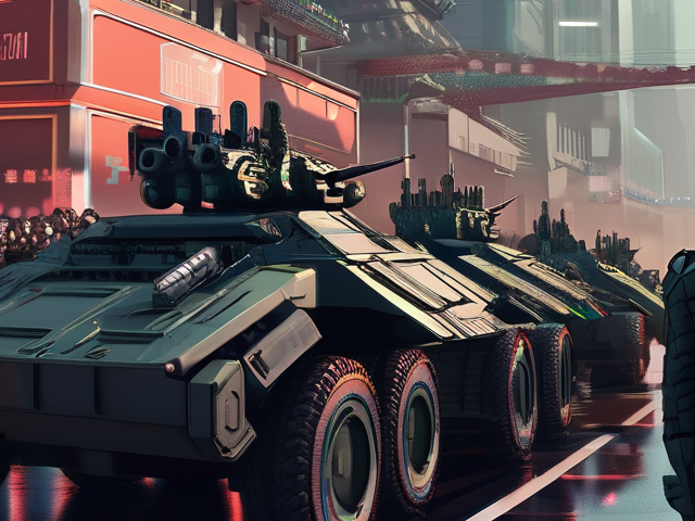 A futuristic tank