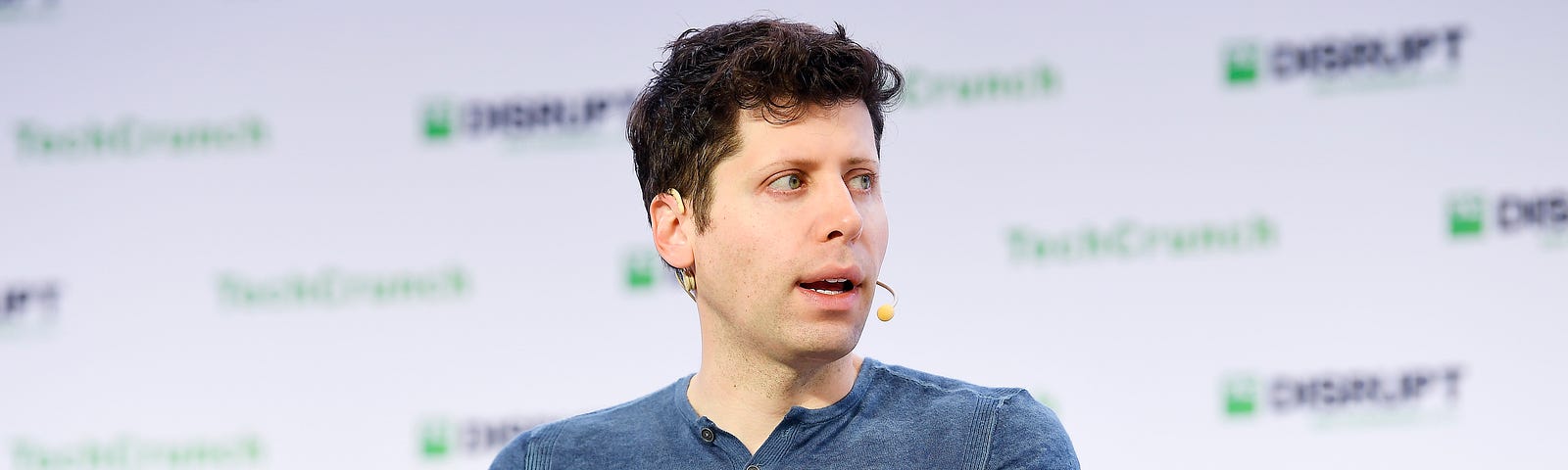 Sam Altman speaks onstage during TechCrunch Disrupt San Francisco 2019.