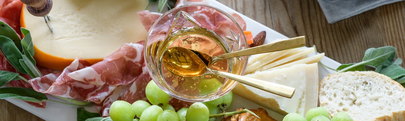 An indoor picnic spread.