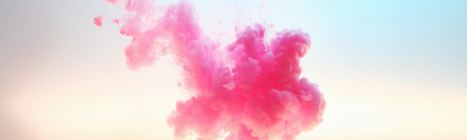 A photo of a pink cloud.