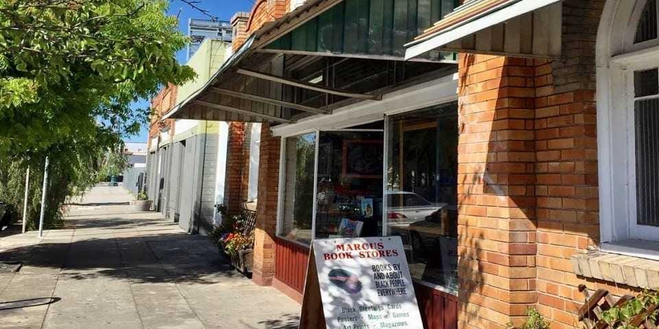 A photo of the outside of Marcus Books in Oakland, California.