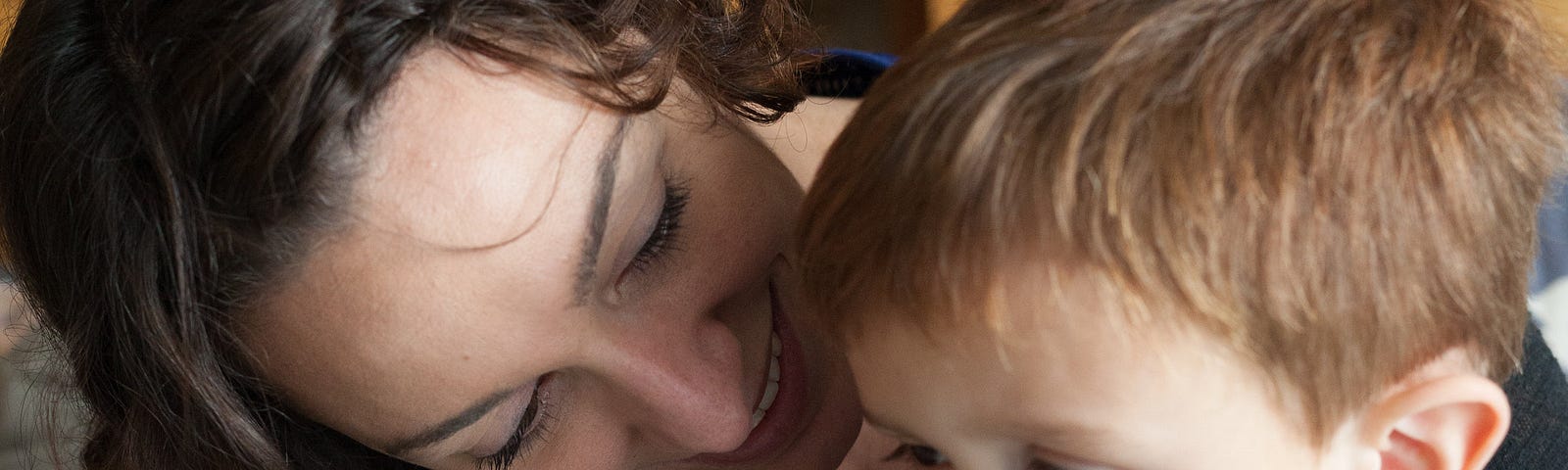 The author with her son.