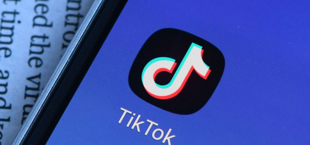 Closeup of TikTok logo on smartphone.