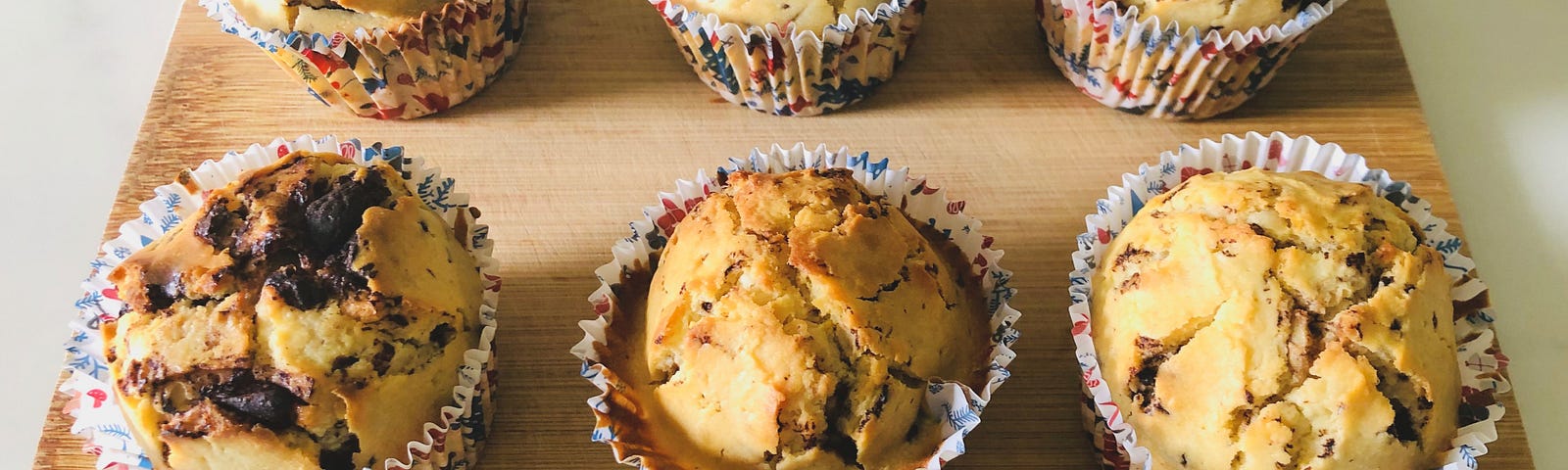 Dense and Chewy, Lemon Zest — Chocolate Chunk Muffins