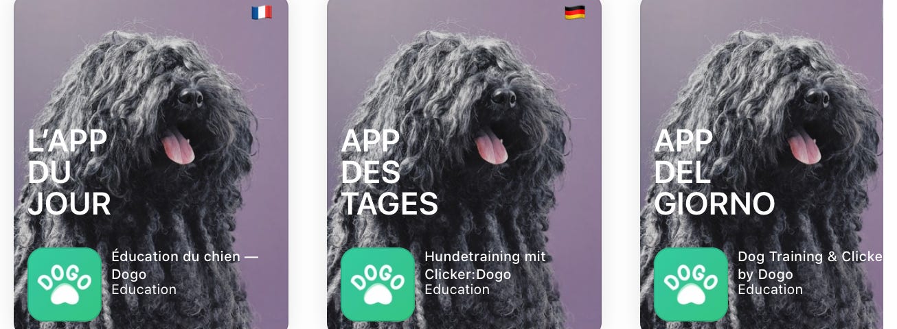 Dogo got featured as Apple’s ‘App of the Day’ in 149 countries