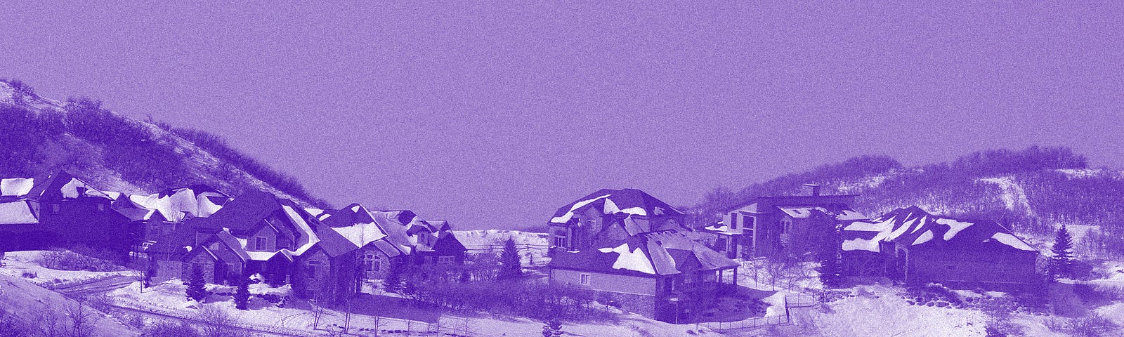 A shot of Salt Lake City’s skyline in a purple hue.