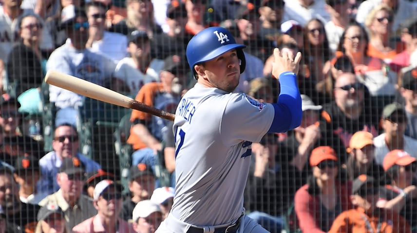 Dodgers' Kyle Farmer Hits Walk-Off Double to Beat Giants in 1st