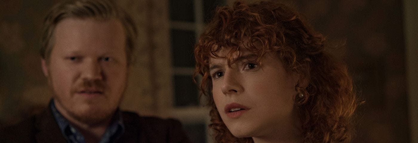 The young woman played by Jessie Buckley in the film I’m Thinking of Ending Things