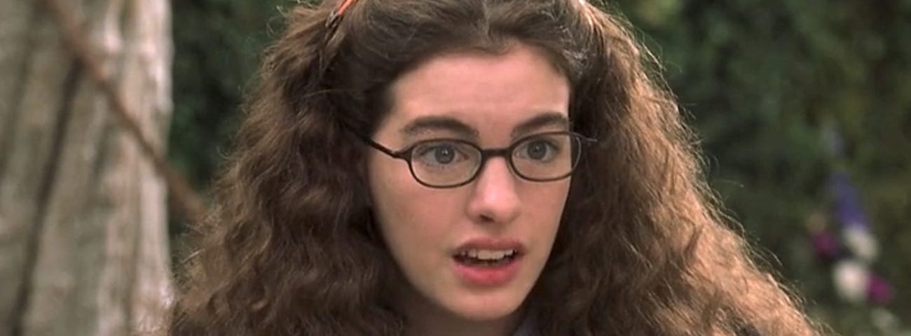 Anne Hathaway in “The Princess Diaries.”