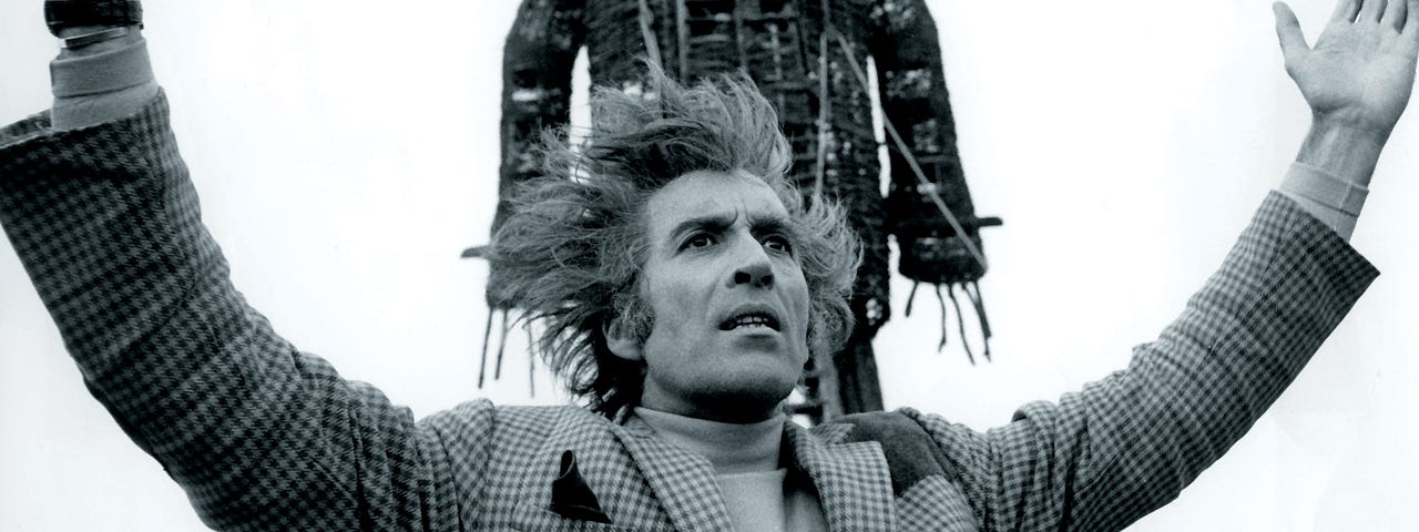 Christopher Lee as Lord Summerisle in the classic film, The Wicker Man
