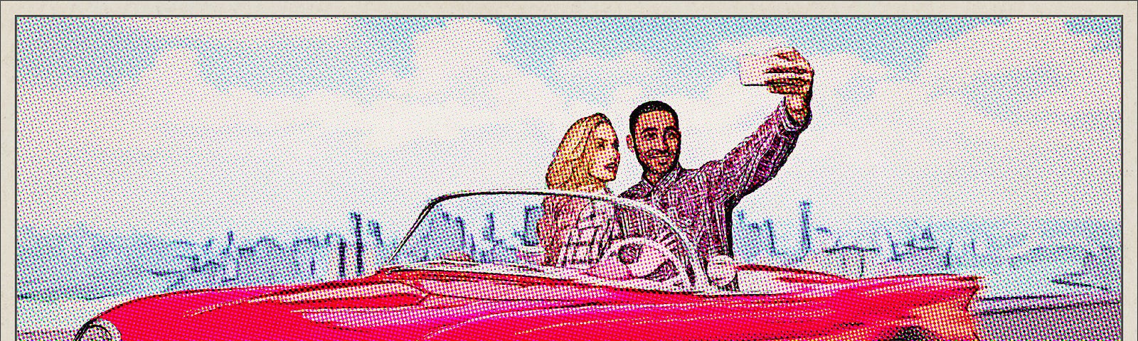 Couple takes selfie in speeding car