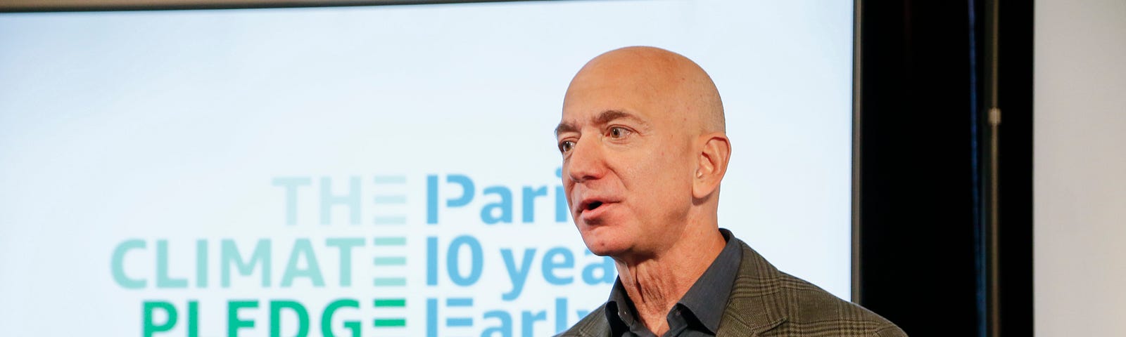 Amazon CEO Jeff Bezos announced the co-founding of The Climate Pledge at the National Press Club on September 19, 2019.