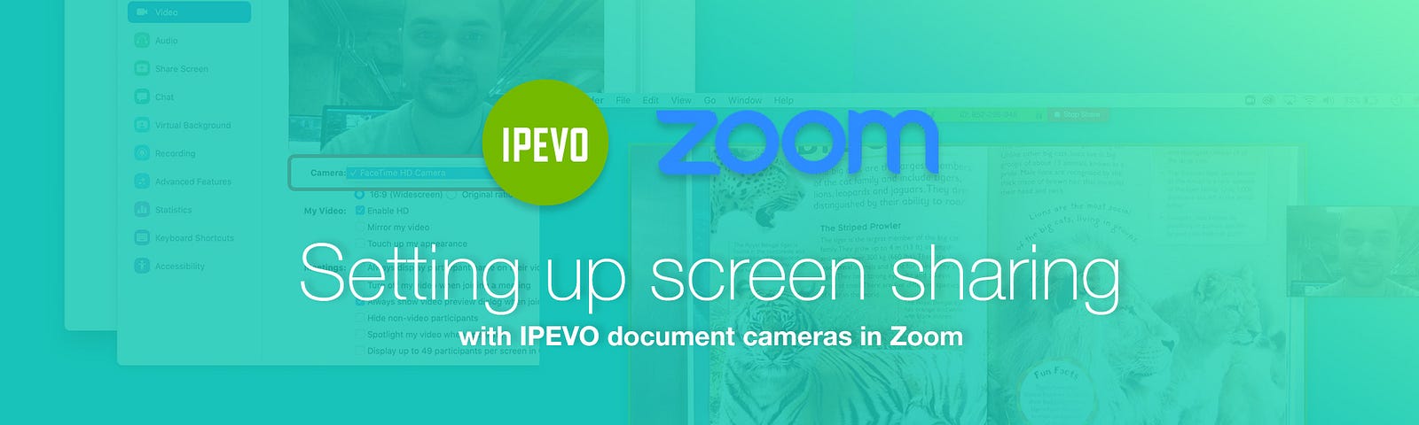 Setting up screen sharing with IPEVO document cameras in Zoom