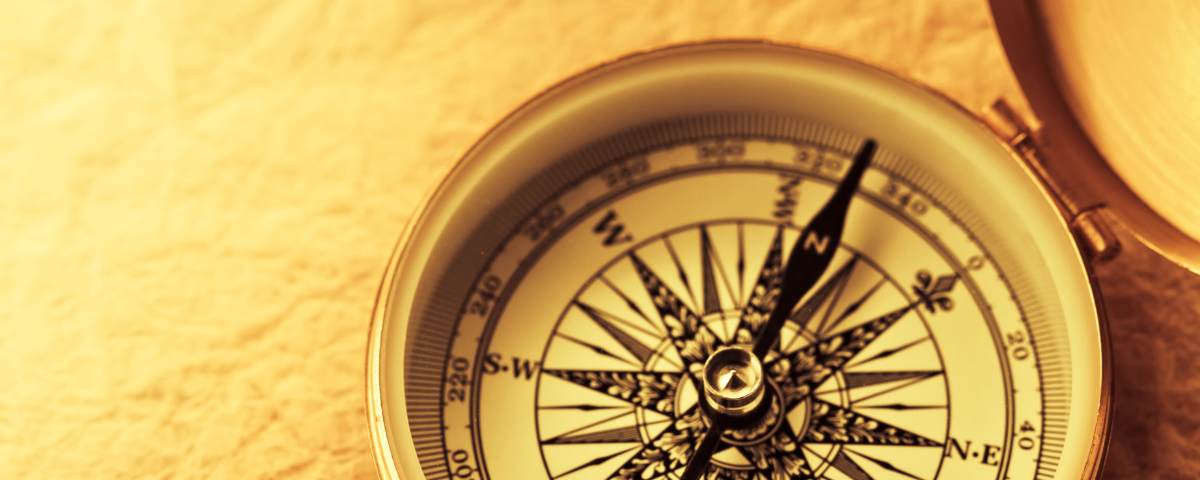 Photo of compass as a metaphor for inner guidance