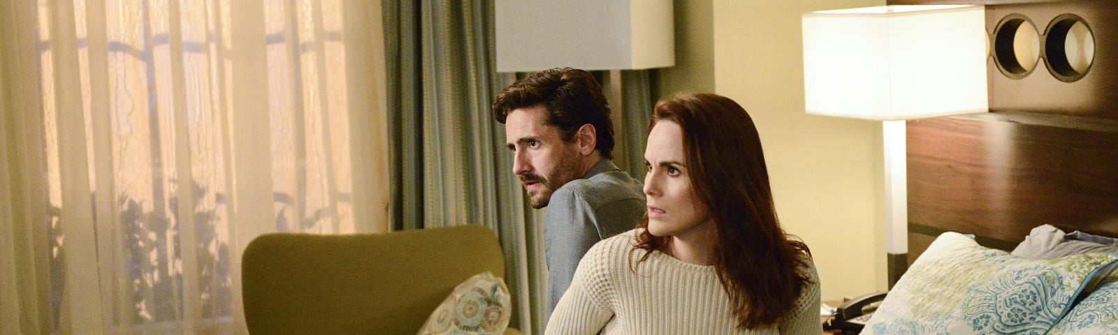 Juan Diego Botto and Michelle Dockery in Good Behavior | TNT