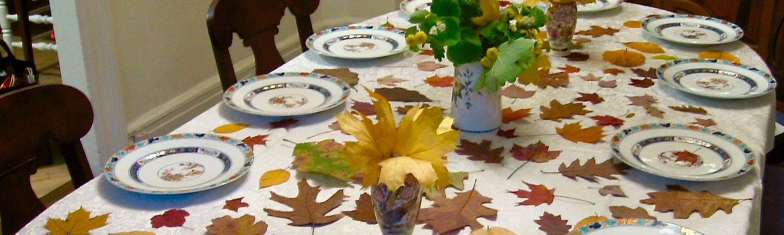 The Thanksgiving table.