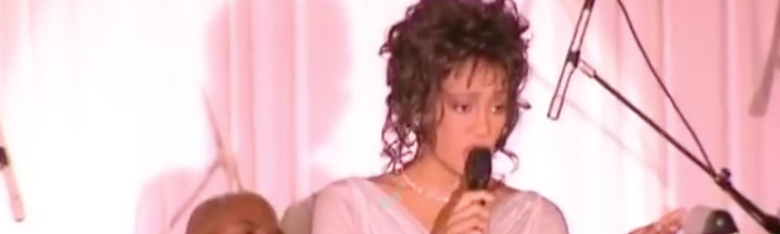 It’s only now — four decades after “How Will I Know” debuted — that we realize it has a strong spiritual side buried beneath the bubble-gum pop dance music. The key line Whitney sang. “I say a prayer with every heartbeat.” Above: Whitney Houston performed at a state dinner for Nelson Mandela in 1994 — White House photo via Wikimedia Commons.