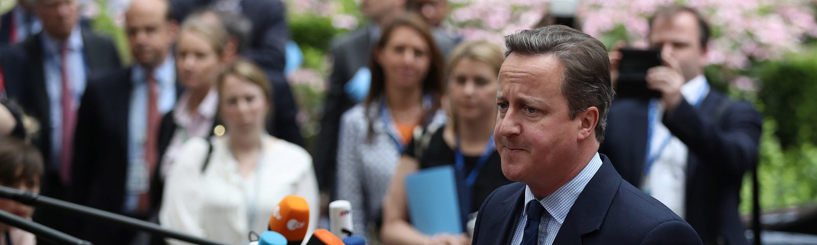 Former British Prime Minister David Cameron at a Council Meeting at the Council of the EU on June 28, 2016 in Brussels.