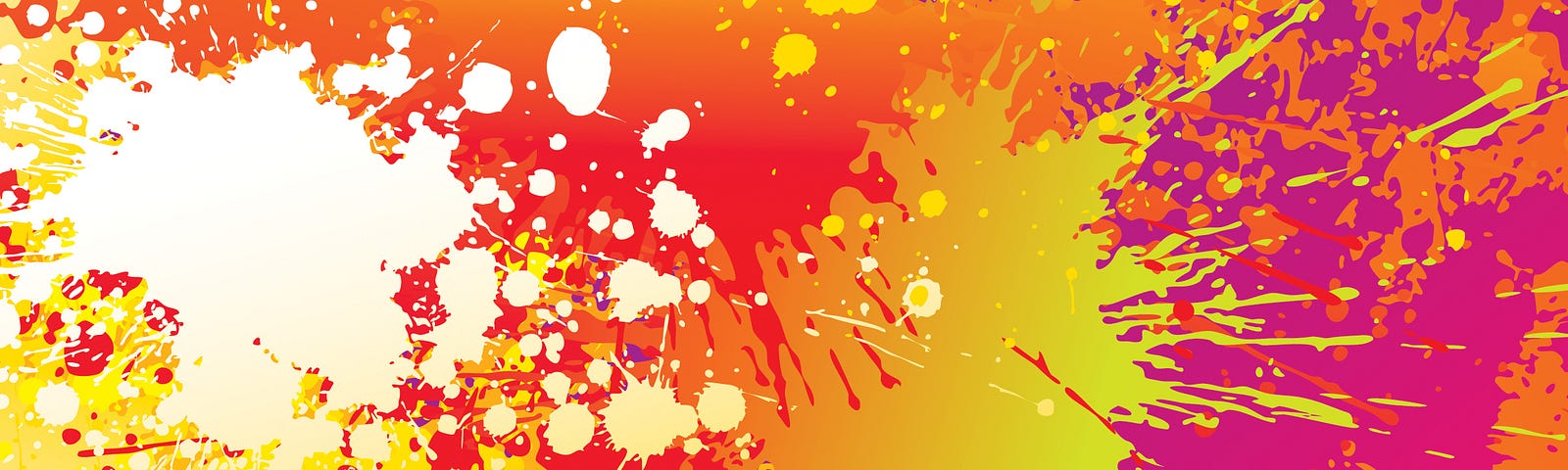 Orange, red, yellow and white abstract image representing a feeling of clutter.