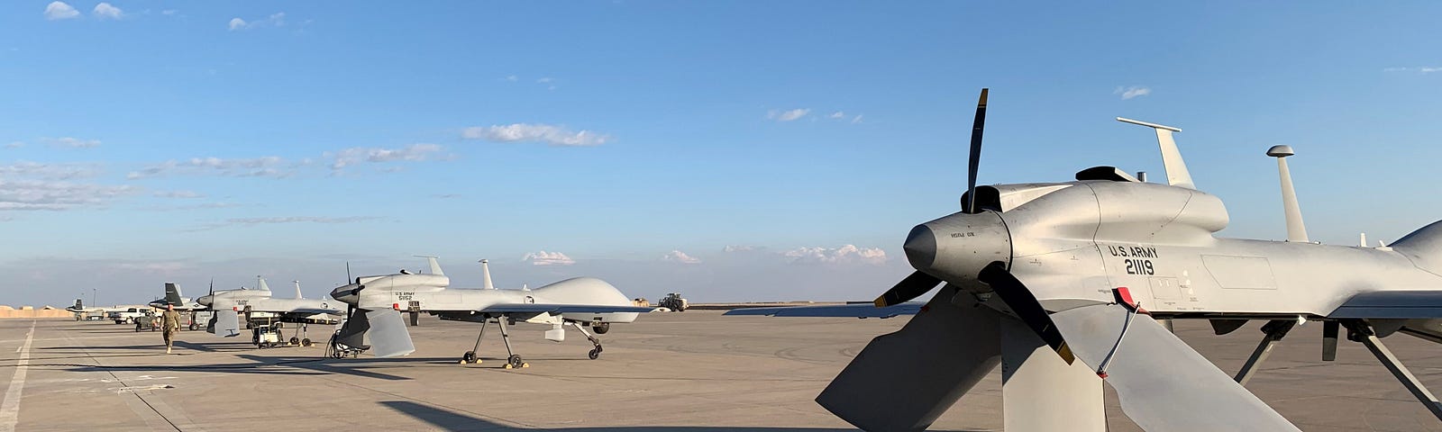 US army drones at the Ain al-Asad airbase
