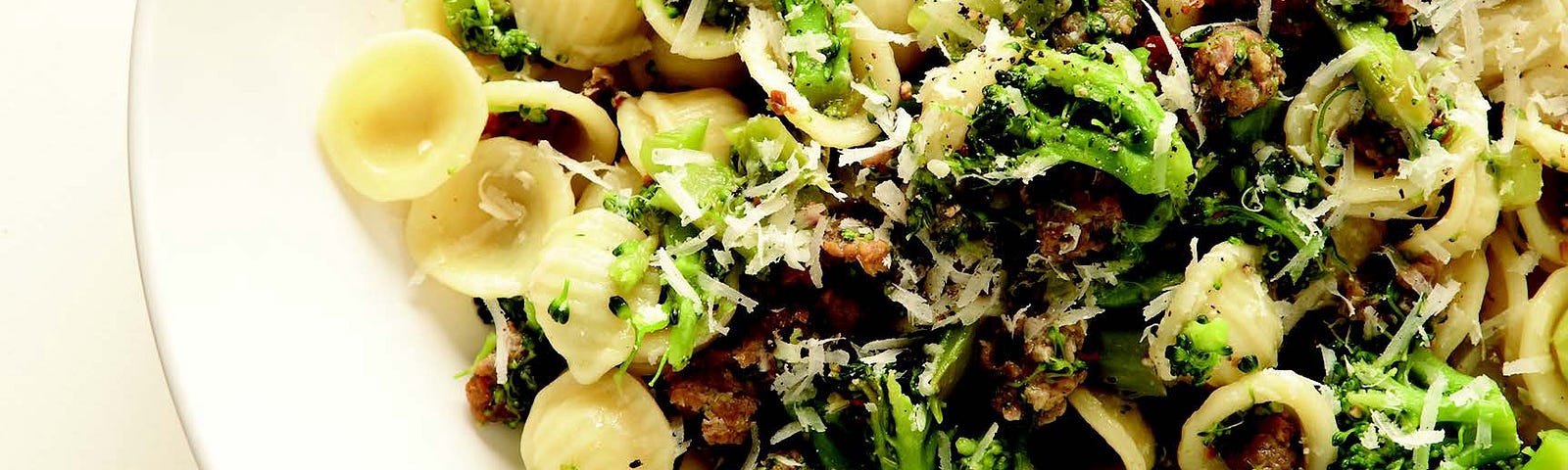 Pasta with broccoli and sausage