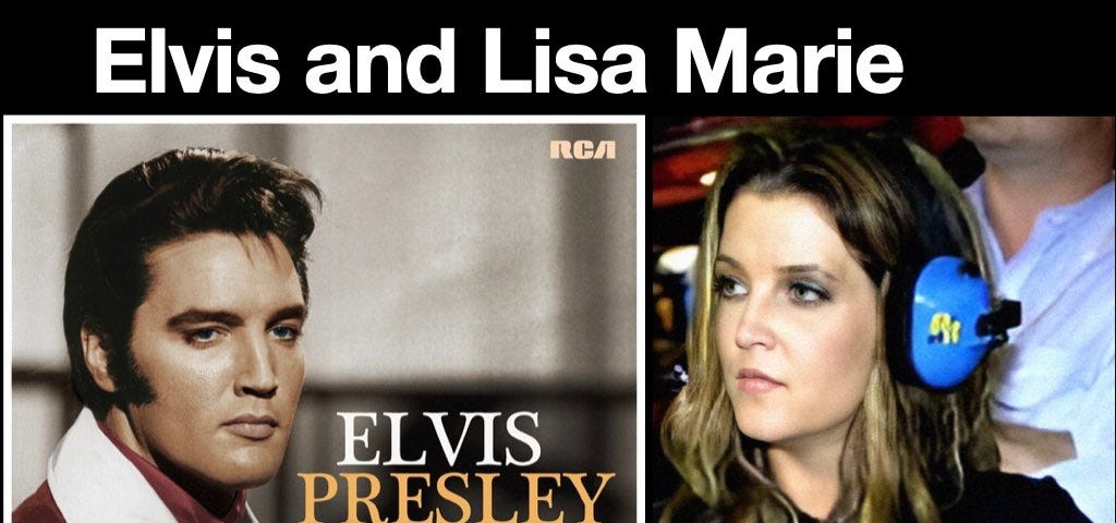 The last duet of Elvis and Lisa Marie Presley is “Where No One Stands Alone,” a gospel song he recorded multiple times, most notably on his 1967 gospel album. Producer Joel Weinshanker asked her to make the duet part of a new collection of Elvis gospel songs. Both felt a spiritual pull where it was unclear who was singing which part in certain song se ctions. It was made in 2018 and has received constant airplay since her 2023 death at age 54. Collage by Joseph Serwach with public domain images.