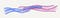 Blue tendrils flowing right, entangled in slightly higher pink tendrils.