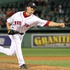 Tommy Hottovy pitching with the Red Sox in 2011 (photo courtesy of Kelly O'Connor of Sitting Still Photography)
