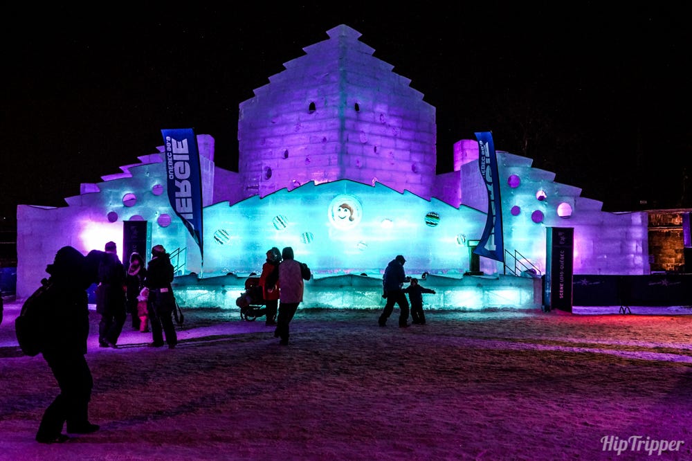 Bonhomme Ice Palace at Quebec Winter Carnival