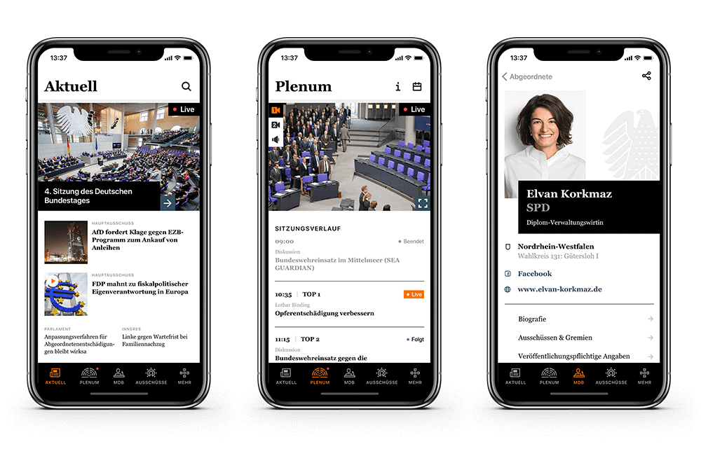 Neue App für den Bundestag von Ackee