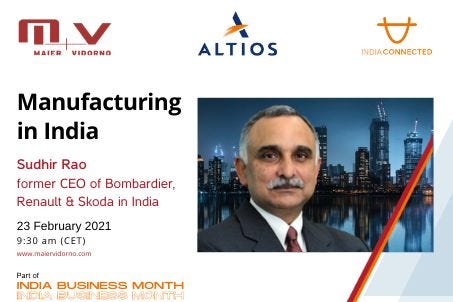 Sudhir Rao at India Business Month 2021