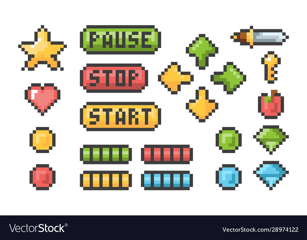 Image of retro buttons